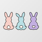 paaskonijntjes venster vastklampen raamsticker (Vel)