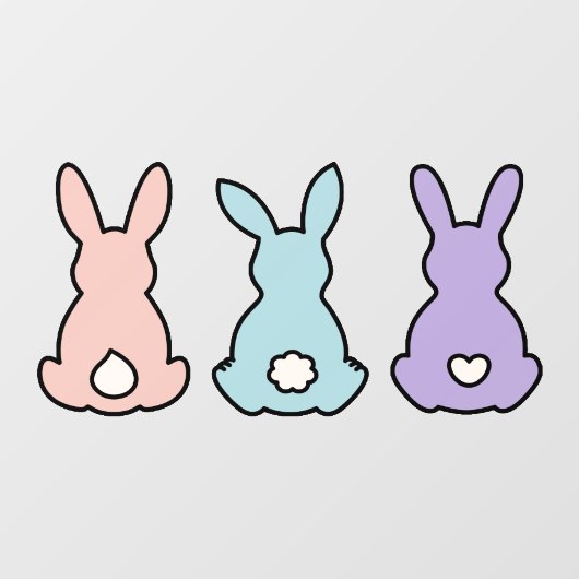 paaskonijntjes venster vastklampen raamsticker (Vel)