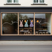 paaskonijntjes venster vastklampen raamsticker