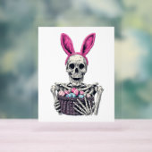 Paaskop - Funny Bunny Skeleton Acryl Bord (Neutraal)