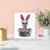 Paaskop - Funny Bunny Skeleton Acryl Bord (Huwelijk)