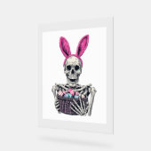Paaskop - Funny Bunny Skeleton Acryl Bord (Hoek)