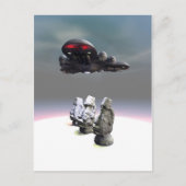 Paaskoppen en UFO-Briefkaart Briefkaart (Voorkant)