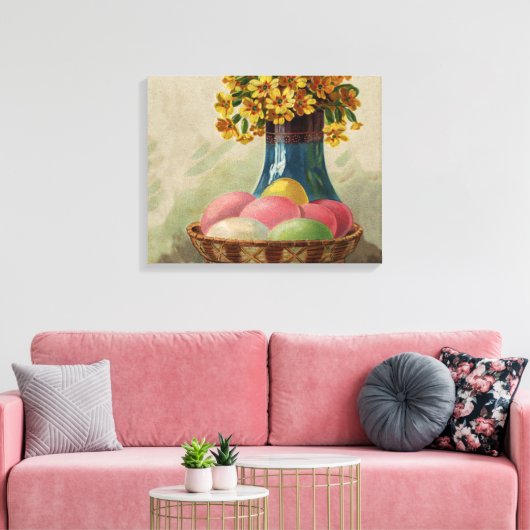 Paaskorenvloeren Antiek Canvas Afdruk (Insitu (Woonkamer))