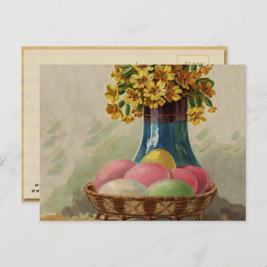 Paaskorenvloeren Antiek Feestdagenkaart (Voorkant / Achterkant)