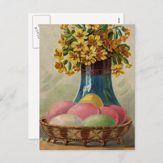 Paaskorenvloeren Antiek Feestdagenkaart (Voorkant / Achterkant)