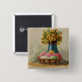 Paaskorenvloeren Antiek Vierkante Button 5,1 Cm (Voorkant /achterkant)