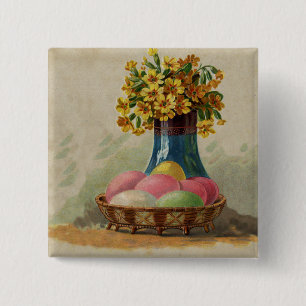 Paaskorenvloeren Antiek Vierkante Button 5,1 Cm