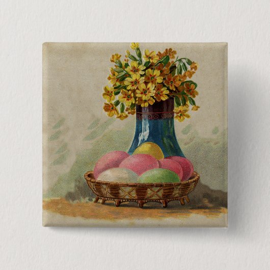 Paaskorenvloeren Antiek Vierkante Button 5,1 Cm (Voorkant)