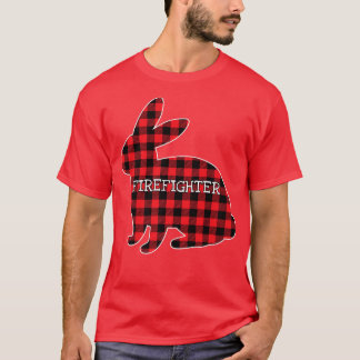 Paaskostume Red Pset Bunny Graphic Firefighter T-shirt