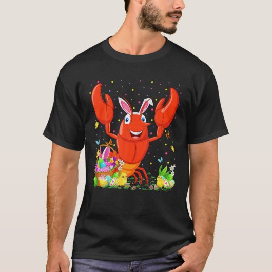 Paaskraaivis Bunny Egg Crawfish Paasrooster T-shirt (Voorkant)