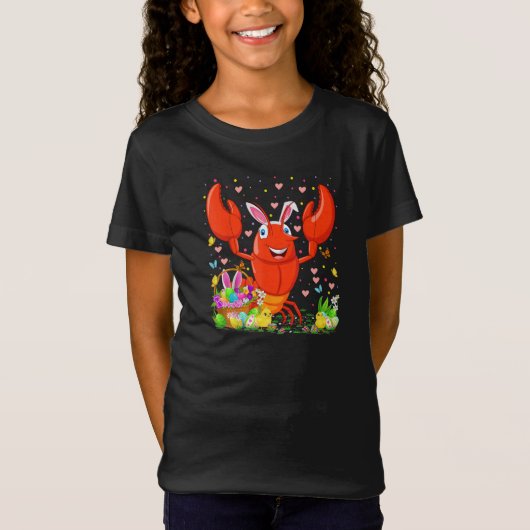Paaskraaivis Bunny Egg Crawfish Paasrooster T-shirt (Voorkant)