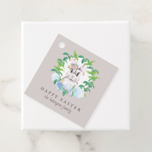 Paaskrans gepersonaliseerd bedankjes labels (In situ)