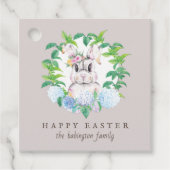 Paaskrans gepersonaliseerd bedankjes labels (Voorkant)