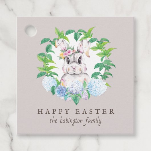 Paaskrans gepersonaliseerd bedankjes labels (Voorkant)