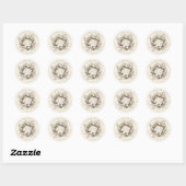 Paaskrans gepersonaliseerde naam ronde Stickers (Vel)
