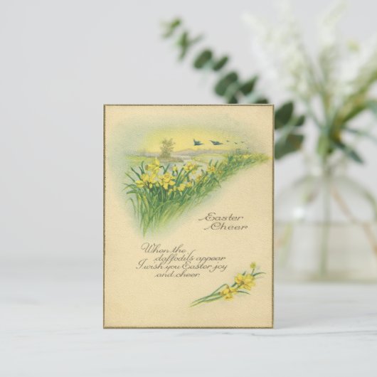  paaskreet feestdagenkaart (Staand voorkant)