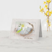 Paaskroon en Bijbel met Lily Kaart (Gele Bloem)