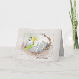 Paaskroon en Bijbel met Lily Kaart