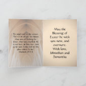 Paaskroon en bijbelse Elegant Verse Custom Kaart (Binnen)