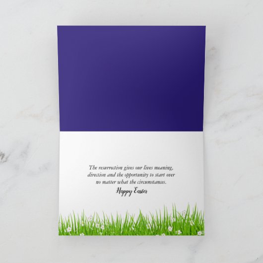 Paaskroon van Thorns en Kruis Feestdagen Kaart (Binnen)