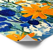 Paaskruis bij veld met bloemen poster (Hoek)