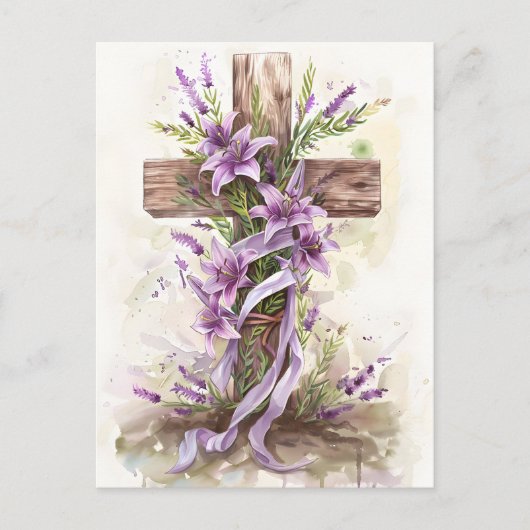 Paaskruis Briefkaart (Voorkant)