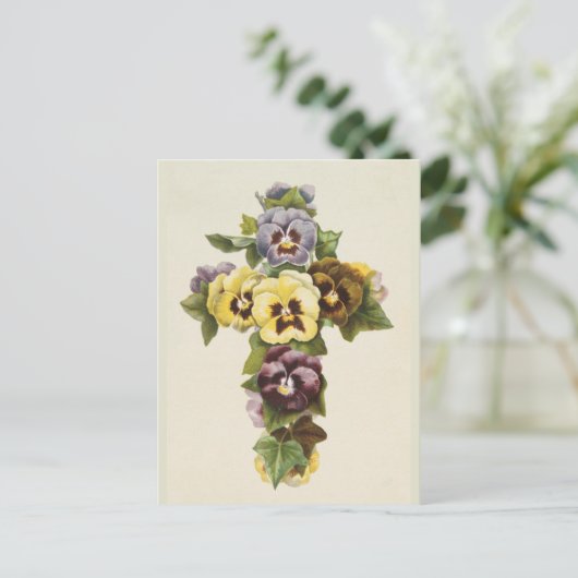 paaskruis briefkaart (Staand voorkant)