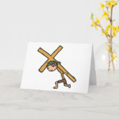 Paaskruis Crucifix Kaart (Gele Bloem)