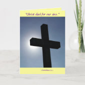 Paaskruis dood voor onze zonden III Feestdagen Kaart (Voorkant)