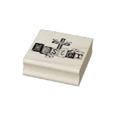 Paaskruis en duiven rubberstempel (Stempel)