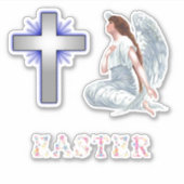 Paaskruis en engel sticker (Voorkant)