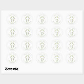 Paaskruis en groen Label / Seal (Vel)