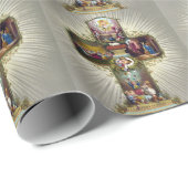 paaskruis feestdag goud cadeaupapier (Rol Hoek)