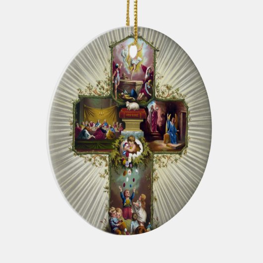 paaskruis feestdag goud keramisch ornament (Rechts)