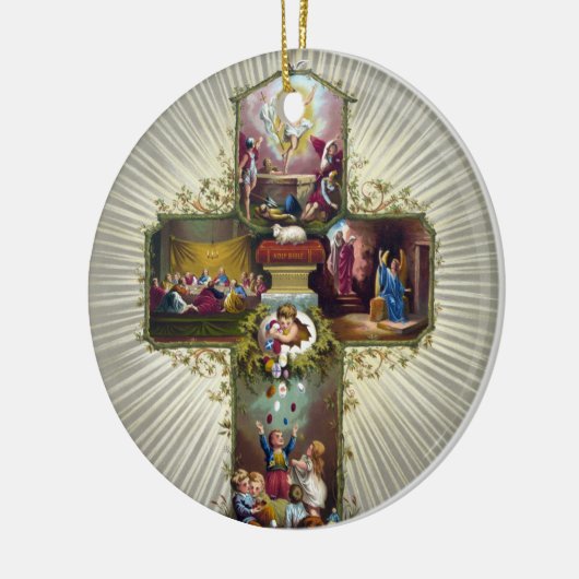  paaskruis feestdag goud keramisch ornament (Links)