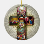  paaskruis feestdag goud keramisch ornament (Achterkant)
