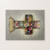 paaskruis feestdag goud legpuzzel (Horizontaal)