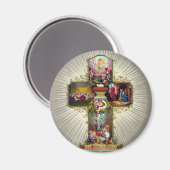  paaskruis feestdag goud magneet (Voorkant / Achterkant)