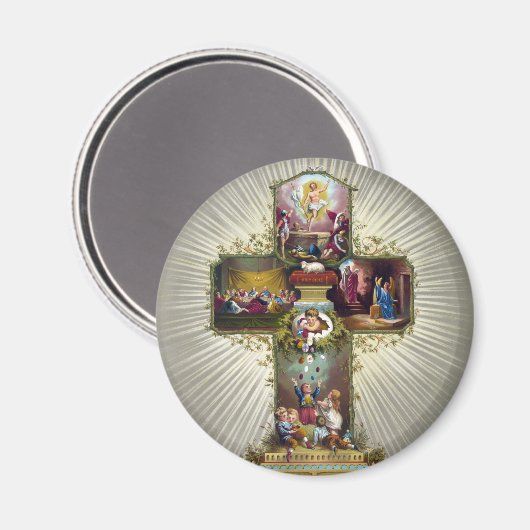  paaskruis feestdag goud magneet (Voorkant / Achterkant)