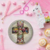  paaskruis feestdag goud papieren bordje (Feest)