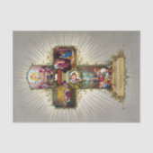 paaskruis feestdag goud tissuepapier (Voorkant)