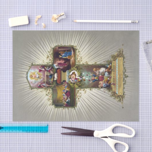 paaskruis feestdag goud tissuepapier (Craft)