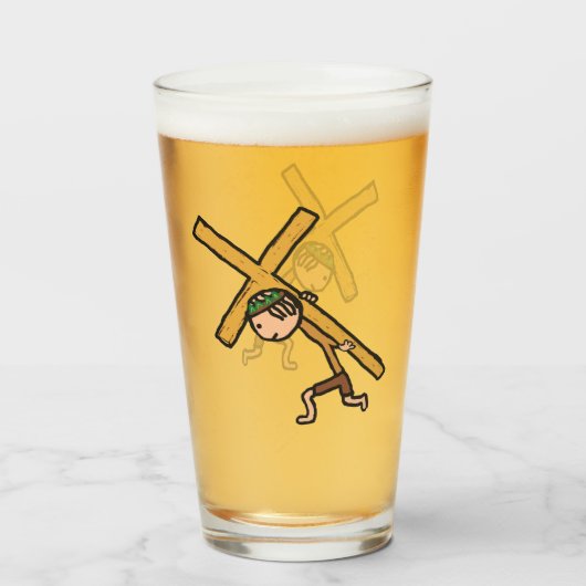 Paaskruis Glas (Voorkant gevuld)