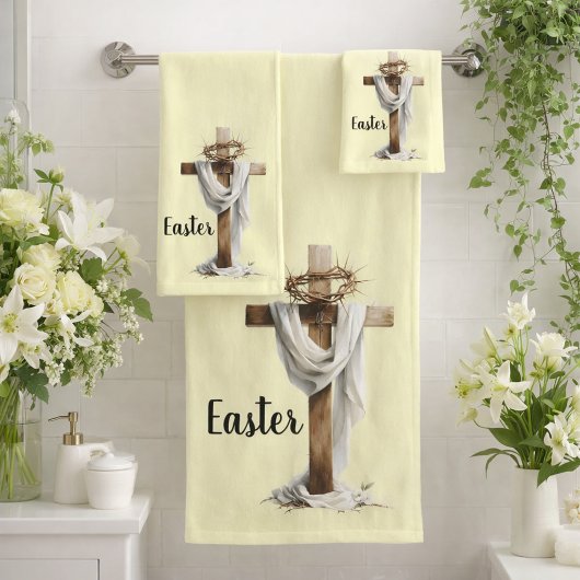 Paaskruis & Lelie Zegen Bad Handdoek