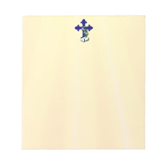 Paaskruis met Bluebells Notitieblok (Voorkant)