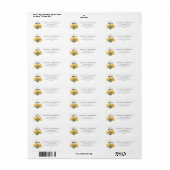 Paaskruis met gele tulpen retouradres etiket (Full Sheet)