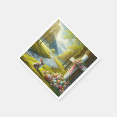 Paaskruis met konijntje & eieren servet (Hoek)