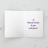 Paaskruis met lelies Feestdagen Kaart (Binnen)