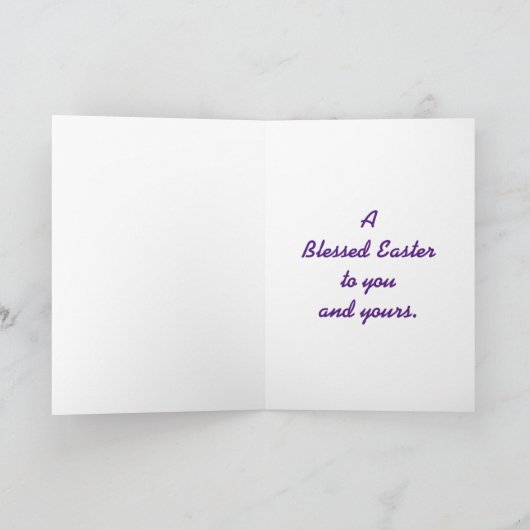  Paaskruis met lelies Feestdagen Kaart (Binnen)